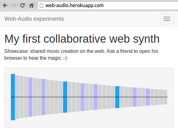 Web-audio experiment screenshot